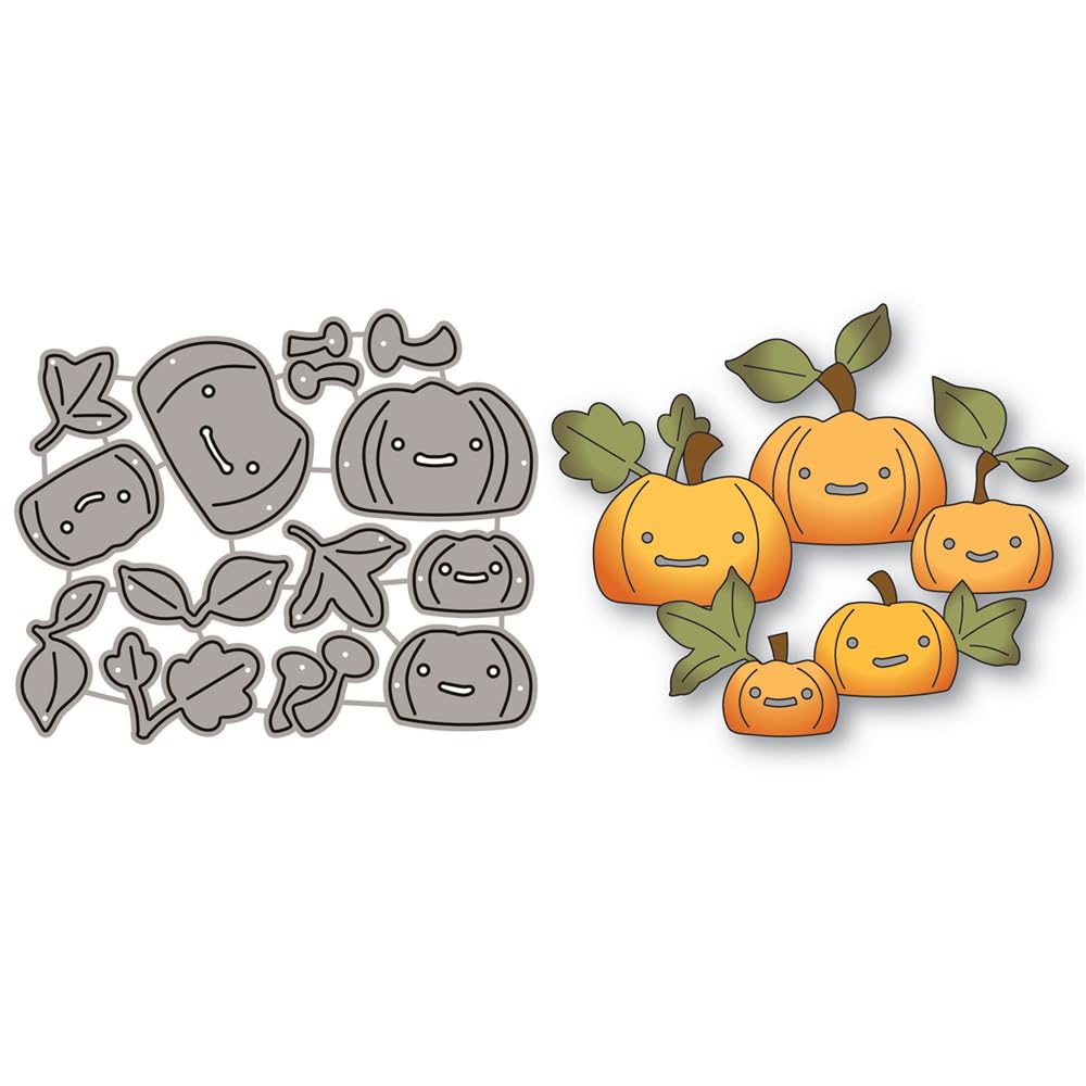 Halloween Splicing Pumpkin Die Cuts for Card Making, Various Patterns Metal Cutting Dies for Paper Scrapbooking, DIY Stencils for Album Party Wedding Festivals Decoration