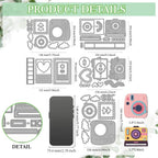 MAYJOYDIY Camera Metal Die Cuts Photo Paper Cutting Dies Film Embossing Template Heart Cloud Shaped Decoration Carbon Steel Cutting Stencils for Card Making DIY Scrapbooking Album Handbook Gift