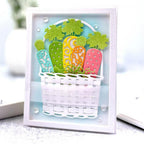DzIxY Easter Patchwork Basket with Painted Eggs Metal Cutting Dies for Card Making Kit Embossing Paper Die Cuts Set Scrapbook Stencils Supplies Machine Templates