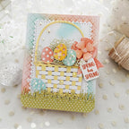 DzIxY Easter Patchwork Basket with Painted Eggs Metal Cutting Dies for Card Making Kit Embossing Paper Die Cuts Set Scrapbook Stencils Supplies Machine Templates