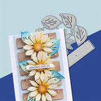 Plant Coneflower Metal Die Cuts,Sunflower Leaf Wood Frame Festival Cutting Dies Cut Stencils for DIY Photo Decorative Embossing Paper Dies for Scrapbooking Card Making