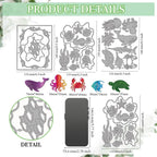 MAYJOYDIY Marine Life Metal Die Cuts Underwater World Cutting Dies Ocean Animals Embossing Template Summer Style Fish Dolphin Cutting Stencils for Card Making DIY Scrapbooking Album Gift Decoration
