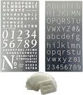 2 Pcs Metal Planner Stencil Journal Stencil, Rustproof Engraving Stencils with 36 Pcs Letter Stencils and Numbers for Journaling, Bookmarks, Rulers, Planners, Scrapbooks