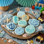 24Pcs 5.2x5.2 Inches Ocean Theme Stencils, Reusable Sea World Painting Templates for DIY Crafts Wall Canvas Baking Cookies Cards Fabric Decor