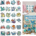 24Pcs 5.2x5.2 Inches Ocean Theme Stencils, Reusable Sea World Painting Templates for DIY Crafts Wall Canvas Baking Cookies Cards Fabric Decor