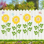 12PCS Large Reusable Flower Stencils for Painting - 11.8x11.8 Inch DIY Art Stencils for Wood, Walls, Furniture, Fabric, Garden Decor (Multiple Floral Designs Including Sunflower, Daisy, Butterfly)