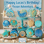 24Pcs 5.2x5.2 Inches Ocean Theme Stencils, Reusable Sea World Painting Templates for DIY Crafts Wall Canvas Baking Cookies Cards Fabric Decor