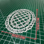 Flower Lace Metal Die Cuts,Lace Oval Grid Frame Festival Cutting Dies Cut Stencils for DIY Photo Decorative Embossing Paper Dies for Scrapbooking Card Making