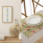 12 PCS Flower Border Stencils for Painting, Stencils for Crafts Reusable 12 x 3 Inch Floral Edge Templates for Furniture Walls Signs and Romantic Decor